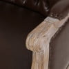 thumbnail image 4 of GDF Studio Megan French Country Tufted Upholstered Loveseat, Dark Brown Faux Leather and Antique Natural, 4 of 9