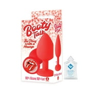 i icon Brands - Booty Talk, Silicone Butt Plug, Red, The Tongue with Sample of ID Lube