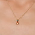 thumbnail image 3 of Gem Stone King 14K Yellow Gold Ecstasy Mystic Topaz and Blue Diamond Pendant Necklace for Women | 1.05 Cttw | Gemstone November Birthstone | Pear Shape 8X5MM | With 18 inch Chain, 3 of 6