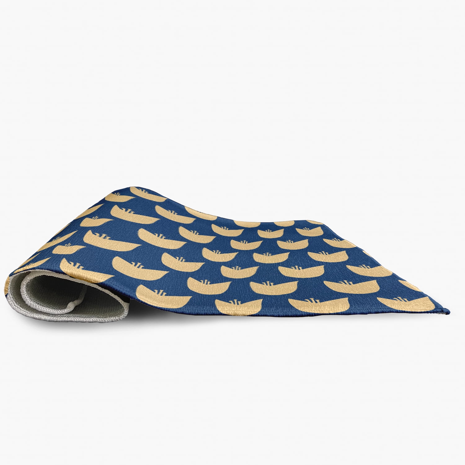 Simply Daisy 2' x 3' Dark Cobalt Blue Simple Tulip Design Spring Chenille Indoor/Outdoor Rug