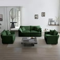 thumbnail image 2 of Llinc Store 3-Piece Sofa Set with Arm Pillows and Toss Pillows for 4, Sectional Sofa Set, Space Saving Casual Oversized Modular Couch Sofa Set for Living Room, Green, 2 of 9