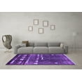 thumbnail image 3 of Ahgly Company Indoor Rectangle Oriental Purple Industrial Area Rugs, 8' x 10', 3 of 4