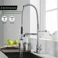 thumbnail image 3 of WOWOW Chrome Spring Kitchen Faucet with Pre-Rinse Pull Down Sprayer Commercial Brass Pot Filler Kitchen Sink Faucet, 3 of 6