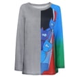 thumbnail image 4 of Pompotops T-shirt à Manches Longues Col Rond Imprimé Mode Décontractée pour Femmes, 4 of 9