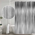 thumbnail image 4 of Polyester Fabric Grey Shower Curtain, Modern Abstract Art Ombre Striped Waterproof Bathtub Curtain Bathroom Decor Set with Hooks 72 x 84 Inches, 4 of 6