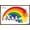 Bronze Framed Version, variant on Disney Mickey Mouse & Friends - Rainbow Wall Poster, 14.725" x 22.375"