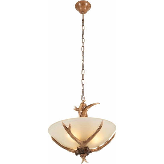 Vintage Antler Pendant Light Fixture, 19.7"-31.5" Adjustable Height Farmhouse Retro Resin Deer Ceiling Lamp Hanging Chandelier Lighting Fixture for Dining Room, Living Room,Entryway,Foyer,Hallway