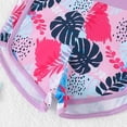 thumbnail image 7 of Zylarhe Rash Guard for Girls, Girls Long Sleeve Zip Up Rash Guard and Flower Print Two Piece Swimwear for Beach Swim Training and Holidays 3-4 Years Purple, 7 of 7
