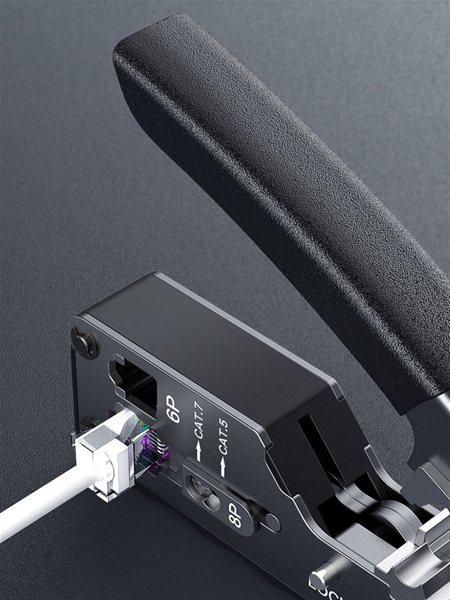 CAT5 CAT6 CAT7 Pass Through Crimper] Crimping Tool For Standard RJ45 RJ12 RJ11 Connectors CAT6a Shielded Modular Plugs ,Built to Last