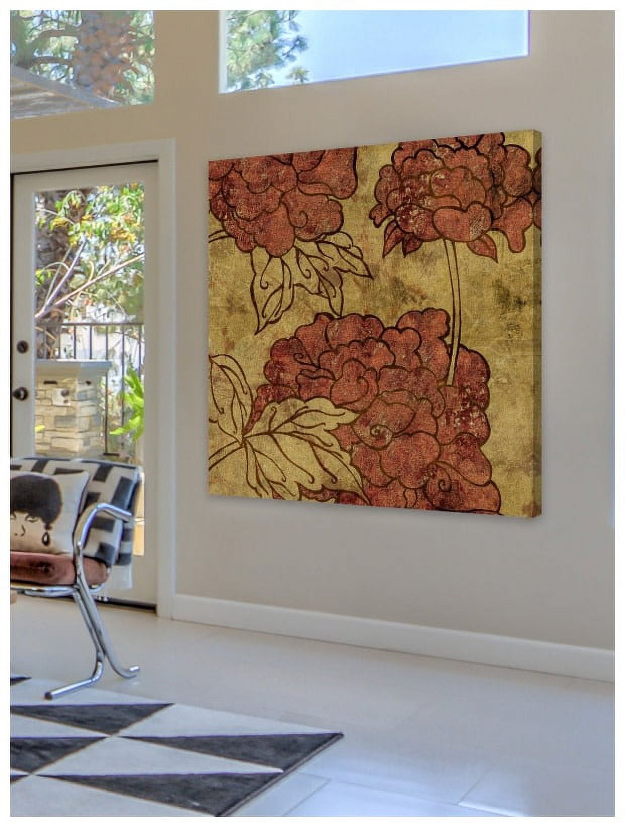 "Peonies II" Painting Print on Wrapped Canvas