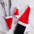 thumbnail image 4 of Adorno navideño Qiaoding Gorro navideño Gorro Rashel Gorro navideño Juego de cuchillo y tenedor Vestido navideño para el hogar Juego de botellas de vino, 4 of 5