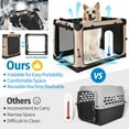 thumbnail image 4 of 26" Collapsible Dog Crate, Dog Travel Crate,Portable Dog Crate,4 Door Soft Dog Crate with Soft Mat, Pet Kennel for Medium Dogs, Indoor, Outdoor, Travel, Training (Beige), 4 of 9