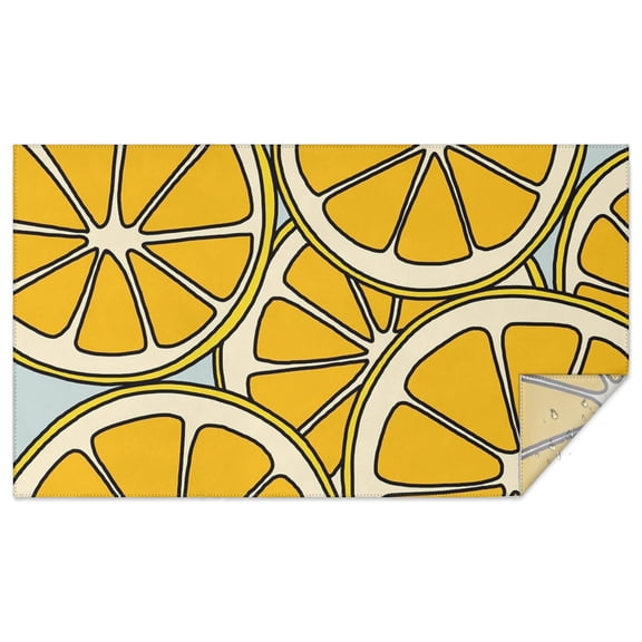 Lemon Summer Fruit Tablecloth,Wipeable Polyester Table Cover for Rectangle Tables,Foldable Tablecloth Cute Tablecloths for Dining Room Camping Indoor Outdoor