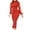 RedSummer01, variant on ylioge Spring Dresses for Women 2024, Womens Elegant Dress Slim Fit Bodycon Long Slit Sleeve Crewneck High Waisted with Pencil Hem Solid Color Midi Dresses Spring