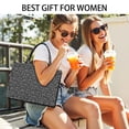 thumbnail image 5 of Large Capacity Tote Bag,Black Gothic Cat Butterfly Rainbow Pattern Handbag Fashion Luxury Tote Bag,15.7"x13"x 5.1" Inches,Laptop Compatible, 5 of 6
