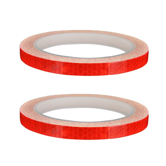Masteelf 2pcs Reflective Stickers for Bike Wheels with High Brightness Night Safety Tapetum Lucidum Red