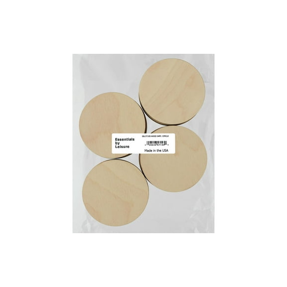 Essentials By Leisure Arts Arts Flat Wood Shape 24pc Circle