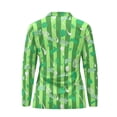 thumbnail image 4 of Garronmavis Women's Golf Shirt Zip Up Workout Tennis Tops Long Sleeve Athletic Hiking Running Workout Tops, Green Stripe Golf, Size 2XL, 4 of 7