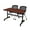 Cherry, variant on Romig Axis-Pro 48 x 24 in. Flip-Top Training Nesting Table- Noble Oak, 2 Cadence Nesting Chairs