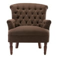 thumbnail image 2 of Corvus  Sidmouth Tufted Fabric Oversized Club Chair Club Chairs Brown, 2 of 5
