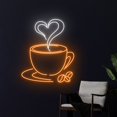 thumbnail image 3 of Handmadetneonsign Heart Coffee Cup Neon Sign, Love Tea Cup Neon Light, Drink LED Light, Cafe Led, 3 of 5