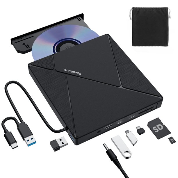 Unidad externa de CD DVD PeroBuno TP886 USB 3.0 para ordenador portátil