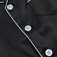 thumbnail image 4 of WIBACKER 5-12Y Girls Boys Pajamas Satin Pajama Set Silk Pjs Short Sleeve Sleepwear Kids Button-Down Nightwear, 4 of 10