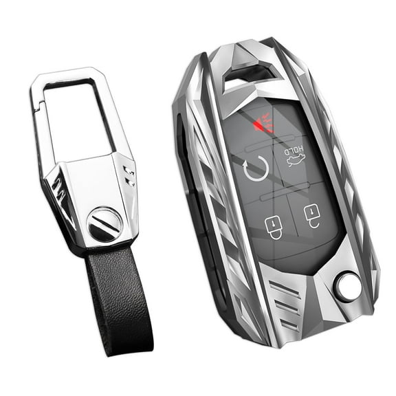 for Chevy Key Fob Cover,Keychain,Zinc Alloy Protection Car Key Case for Equinox Camaro Cruze Malibu Sonic Volt Park Impala Allure Buick Encore Terrain GMC Keyshell Accessories