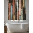 thumbnail image 5 of Vintage Wood Grains Sheer Curtains 63 Inch Length 2 Panels Set Window Treatments, Farmhouse Colorful Wooden Texture Rod Pocket Semi Curtains for Living Room/Bedroom/Kitchen Décor, 104"W x 63"L, 5 of 7