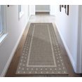 thumbnail image 5 of Ottomanson Jardin Bordered Design 3x7 Non Shedding Indoor Runner Rug, 2'7" x 6'11", Light Gray, 5 of 10