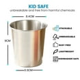 thumbnail image 2 of 5 vasos de acero inoxidable para beber, apilables, de metal cepillado, para enfriar cerveza, para viajes y acampadas, 2 of 8