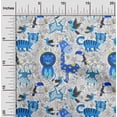 thumbnail image 2 of oneOone Cotton Poplin Blue Fabric Cute Animal Sewing Craft Projects Fabric Prints By Yard 42 Inch Wide, 2 of 4