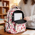 thumbnail image 5 of SEANATIVE Kids' School Backpack 17 Inch Large Capacity School Bag Book Bag Adjustable Shoulder Straps Casual Daypack for Elementary Middle School Boys Girls, Flower Pink Red, 5 of 7