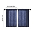 thumbnail image 3 of 2 Piece Linen Kitchen Curtain Set Semi Sheer Short Window Valance Vintage Style Light Filtering Curtains for Bathroom Bedroom Doorway Small Window Home Decoration, 3 of 6