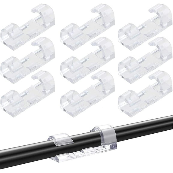 Sunjoy Tech Self-Adhesive Cable Clips Organizer Drop Wire Holder Cord Management, Pack of 20