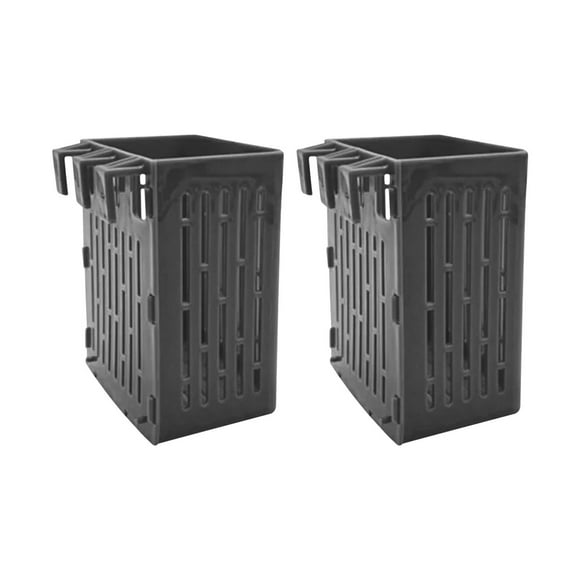 Kitchen Utensil Set Fish Tank Hydroponic Basket Aquarium Plant Holder Fish Tank Plant Holder With Hooks For Fish Tank Aquaponic Plant Cultivation And Decorations, 2Pcs Black
