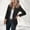 A530 Black, variant on Womens Open Front Blazer Single Button Notched Lapel Long Sleeve Office Casual Business Work Professional Lightweight Elegant Suit Jacket Coats