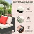 thumbnail image 4 of Outsunny 9 Piece Patio Furniture Set, PE Rattan Sofa & Table, Sand, 4 of 9