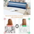 thumbnail image 4 of Blue Ombre Stripe Satin Pillowcase for Hair and Skin with Zipper, Soft Breathable Cooling Silk Pillow Cases, Farmhouse Striped Modern Abstract Art Body Pillow Covers Bed Pillows 20"x54", 4 of 6
