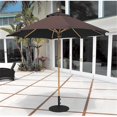 thumbnail image 1 of Galtech 9 ft. Light Wood All Purpose Wood Umbrella - Black Suncrylic, 1 of 1