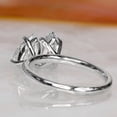 thumbnail image 3 of solitaire jewels Two Stone Toi et Moi Pear Moissanite Engagement Ring For Women, 18K White Gold, 3 of 5