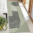 thumbnail image 5 of 2x6 FT Kitchen Runner Rugs Non Skid Washable, Faux Wool Rug Runners for Hallways Bathroom Carpet Runner, Soft Indoor Modern Floor Rug for Entryway Laundry Room, 5 of 11