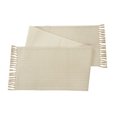Mainstays Textured Cotton Table Runner, Natural, 14" W x 72" L