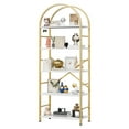 thumbnail image 6 of Walsunny 5-Tier Corner Bookshelf Industrial Corner Bookcase Corner with Metal Frame Large Open Display Bookshelves U-Shaped White, 6 of 6