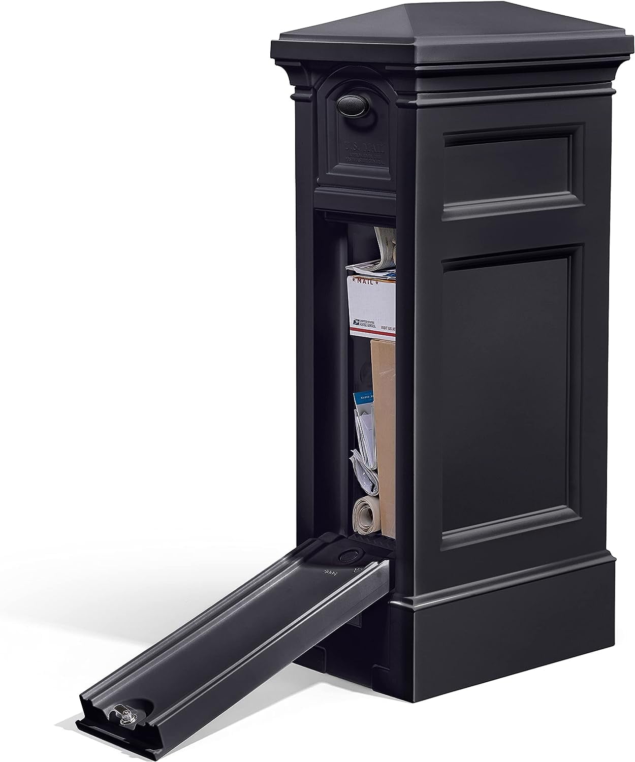 Step2 Atherton Reserve Classic Black Mailbox with Package Storage