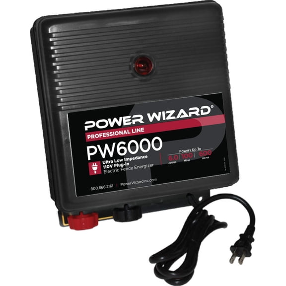 Power Wizard PW6000: Reliable & Efficient 110V Electric Fence Charger for Livestock Containment