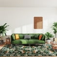thumbnail image 4 of Washable Rug Green Area Rug Non-Slip Area Rugs 5x7ft Living Room, Boho Bedroom Mats Under Bed, Soft Stain Resistant Non-Shedding Thin Carpet For Dining Room Apartment, 4 of 11