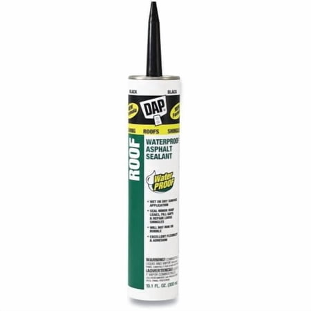 Dap 18268 6 Pack 10.1 oz. Roof Waterproof Asphalt Filler and Sealant, Black