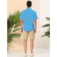 thumbnail image 5 of INSPIRE CHIC Camisa de lunares de verano para hombre, camisas hawaianas con patrón de manga corta y botones Azul M, 5 of 6
