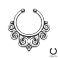 thumbnail image 3 of Non-Piercing Septum Nose Hanger with Tribal Swirls adjustable size, 3 of 3